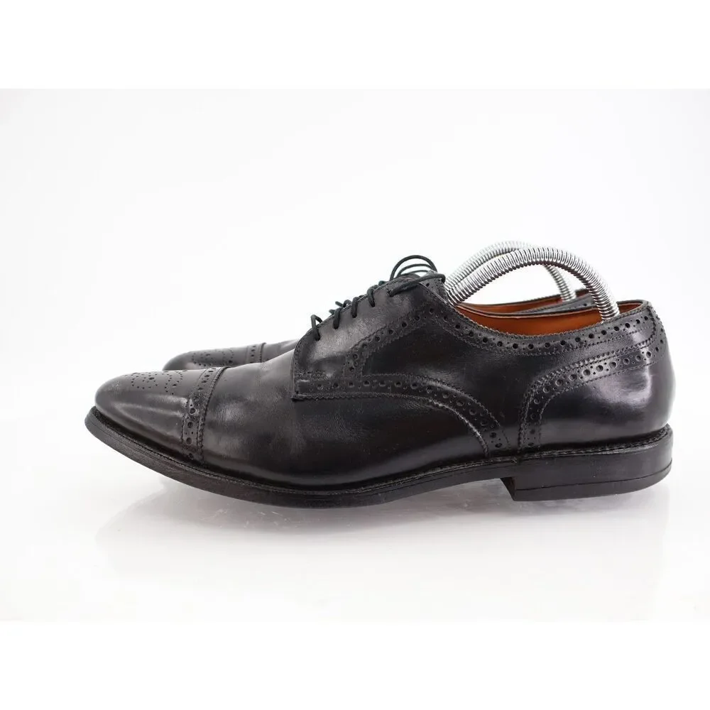 Allen Edmonds Men's Sanford Oxford Size 11 B Cap Toe Brogue Dress Shoe Black